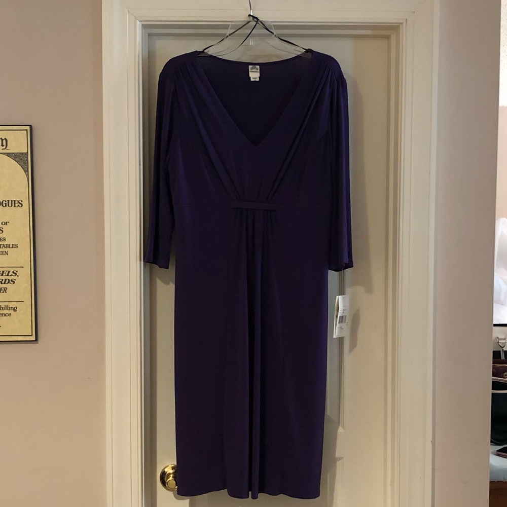 Lovely Purple Sangria Empire Waist Dress